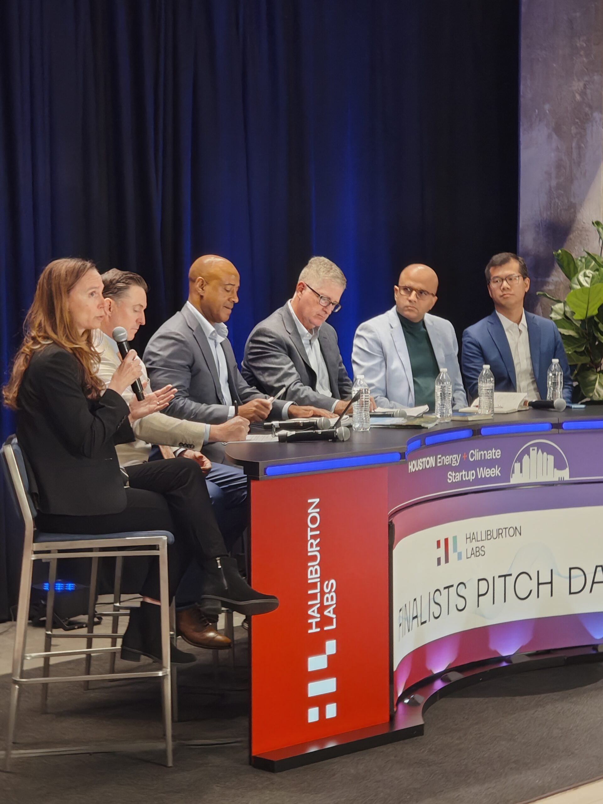 Deep Fission's Elizabeth Muller speaking during Halliburton Labs Finalist pitch day
